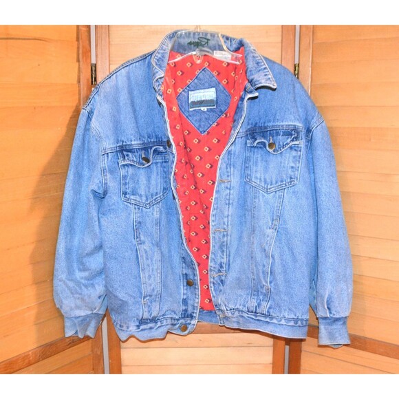 Vintage Denim Jean Streetwear Retro Trucker Jacket Puff Cowgirl - Picture 1 of 6